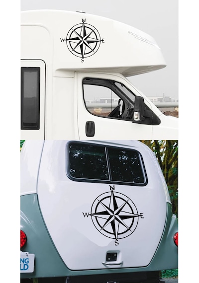 Pusula Sticker - Araba Oto Motosiklet Karavan Cam Sticker - 00080 60x60 Cm