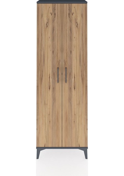 Arges Dolap 4 Raflı 2 Kapaklı 60x30x182 Antrasit-çam Antrasit