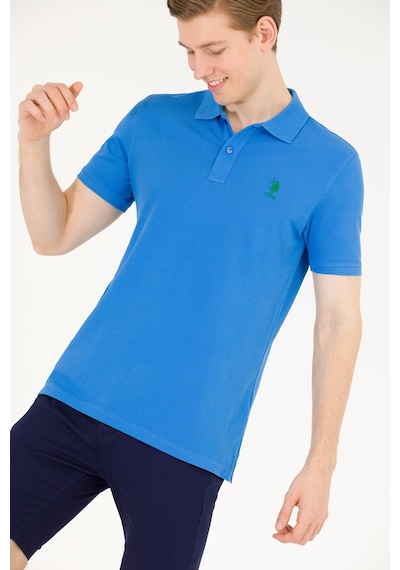U.S. Polo Assn. Erkek Saks Basic Polo Yaka Tişört 50263238-VR045