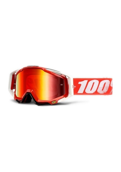 Motosiklet Motocross Gözlük Polikarbonat Lens Profesyonel Mx Atv Enduro Mtb Kross Gözlük Red-white