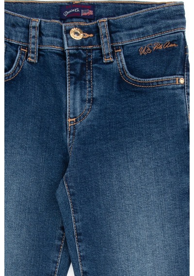 U.S. Polo Assn. Kız Çocuk Mavi Slim Flare Fit Jean Pantolon 50317872-DN0022