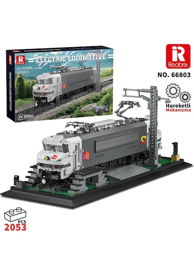 Reobrix Technic 66803 Bb15000 Lokomotif Tren Electric Locomotive Yaratıcı Yapı Blok Seti Building Blocks - 2053 Parça