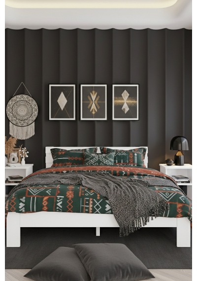 Letto Çift Kişilik Mdf Karyola 120x200 Yatak Uyumlu - Beyaz