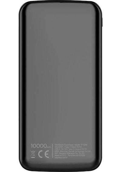 S-link Ip-g11n 10000mah Micro+usb+ Type-c Giriş+çıkış Siyah Taşınabilir Pil Şarj Cihazı Powerbank siyah