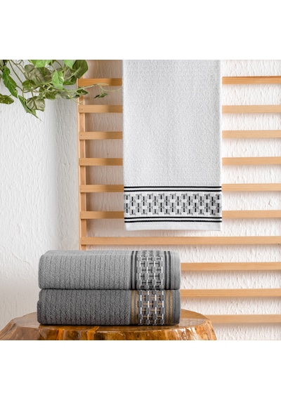 Schafer Home Plain Jakarlı Havlu 70x140-beyaz Beyaz