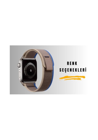 Apple Uyumlu  Watch 42mm 44mm 45mm 49mm 1/2/3/4/5/6/se/7/8/ultra Akıllı Saat Silikon Kordon Ve Kayışı Trail Loop Koyu Gri Turuncu
