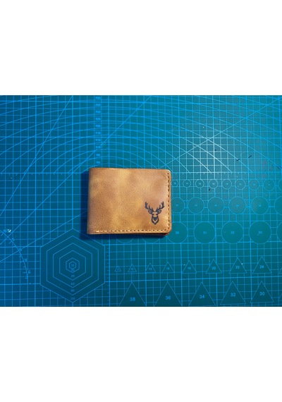 Deer Craft Antler Camel Klasik Cüzdan