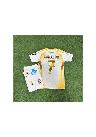 Real Madrid Cristiano Ronaldo Çocuk Forması 4'lü Set Gold Çok Renkli