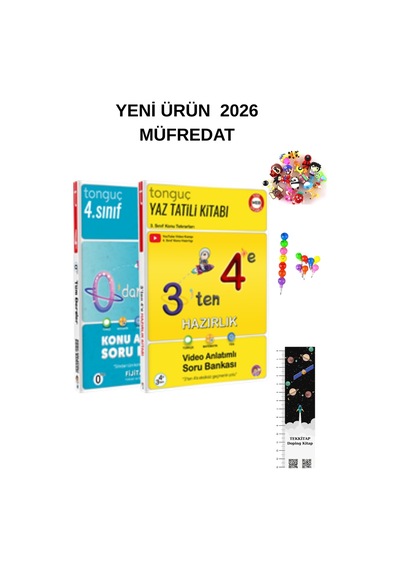 Tonguç 3 Ten 4 Hazırlık Seti Yeni Ürün Yeni 2026 Müfredata Uygun Son Baskı Emoji K+kalem B.+uzay A.