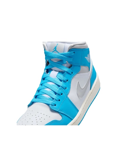 Nike Air Jordan 1 Mid Unisex Leather Sneaker Hakiki Deri Bilekli Günlük Spor Ayakkabı Beyaz Mavi Beyaz - Mavi Nike Air Jordan 1 Mid Unisex Leather Sneaker Hakiki Deri Bilekli Günlük Spor Ayakkabı Beyaz Mavi Beyaz - Mavi