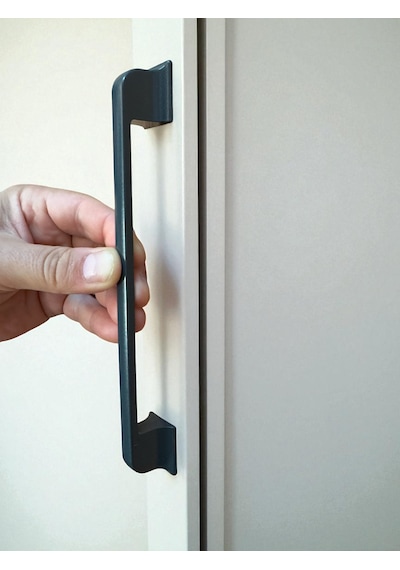 Beta Düz Antrasit Alüminyum Metal Lüks Modern Mobilya Çekmece Mutfak Dolabı Kulpu 160mm-192mm Antrasit