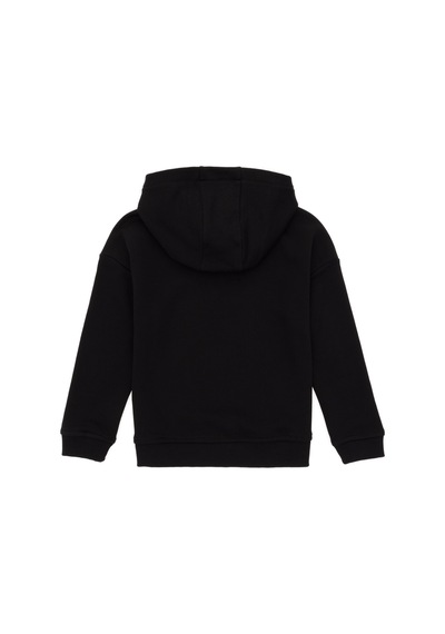 U.S. Polo Assn. Erkek Çocuk Siyah Basic Kapüşonlu Sweatshirt 50298269-VR046