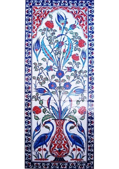 Armada Çini 40X100 Cm Ed 705 Iki Sülünlü El Dekoru Çini Pano