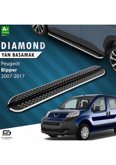S-dizayn Peugeot Bipper Diamond Krom Yan Basamak 173 Cm 2007-2017