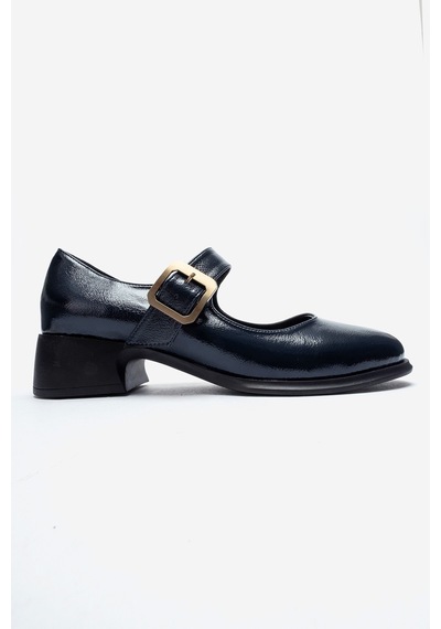 Luvi Shoes Slade Lacivert Kırışık Rugan Kadın Günlük Ayakkabı