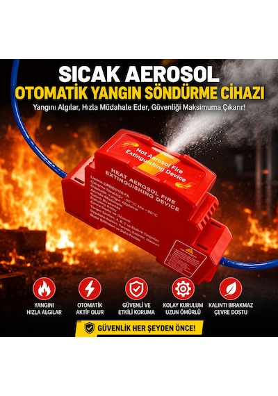 Fireblocker Otomatik Yangın Söndürücü Sigorta Kutusu Koruma Cihazı Elektrik Panosu Acil Durum Yangın Önleme Sistemi