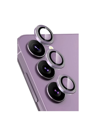 Samsung Galaxy S24 Fe Uyumlu Raze Metal Kamera Lens - Mor