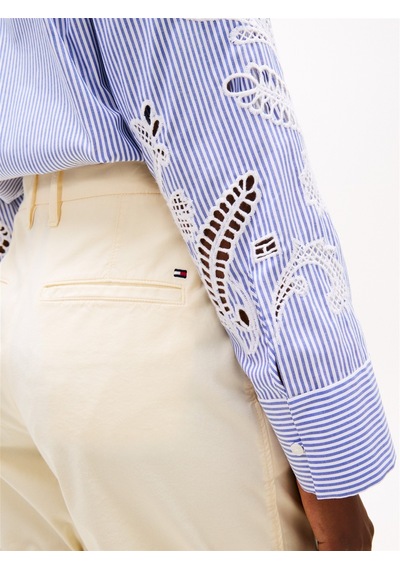 Tommy Hilfiger Co Blend Gmd Chıno Short Kadın Sarı Şort - Ww0ww42457 Sarı