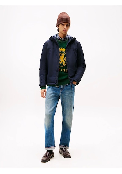 Tommy Hilfiger Mw0mw41363 Tech Hooded Short Padded Erkek Ceket Mavi