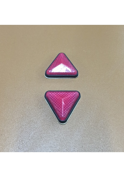 Pembe Renk Mini Üçgen Reflektör Yapışkanlı 2 Adet