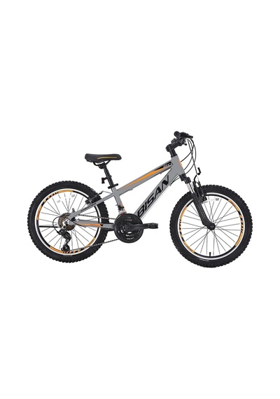 Bisan Cooper Çocuk Bisikleti 28 Cm V 20 Jant 21 Vites Açık Gri Siyah Turuncu Çok Renkli