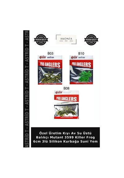 Özel Üretim Kıyı Av Su Üstü Balıkçı Mutant 3599 Killer Frog 6cm 3lü Silikon Kurbağa Suni Yem
