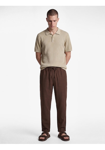 Koton Slim Fit Keten Karışımlı Cepli Beli Lastikli Bağcıklı Pantolon Kahverengi 6sam40169hw Çikolata Kahve Koton Slim Fit Keten Karışımlı Cepli Beli Lastikli Bağcıklı Pantolon Kahverengi 6sam40169hw Çikolata Kahve