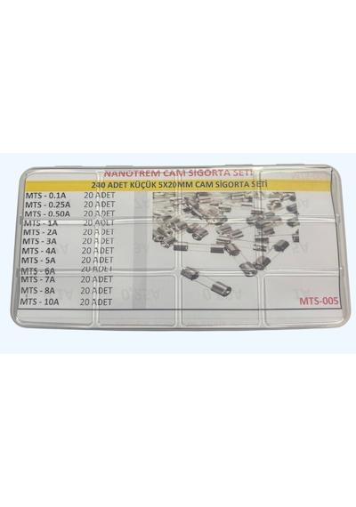 Cam Sigorta 5x20 240 Adet 12 Çeşit
