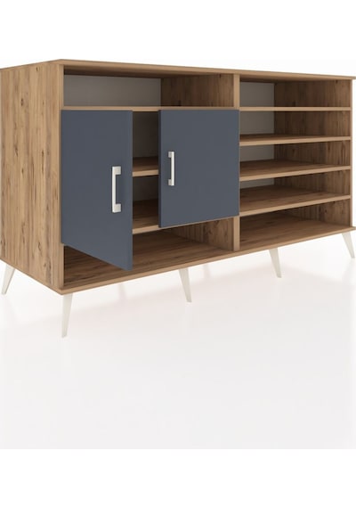 Kronos Konsol 7 Raflı 2 Kapaklı 176x59x99 Çam-antrasit/çam Çam-antrasit/çam Kronos Konsol 7 Raflı 2 Kapaklı 176x59x99 Çam-antrasit/çam Çam-antrasit/çam