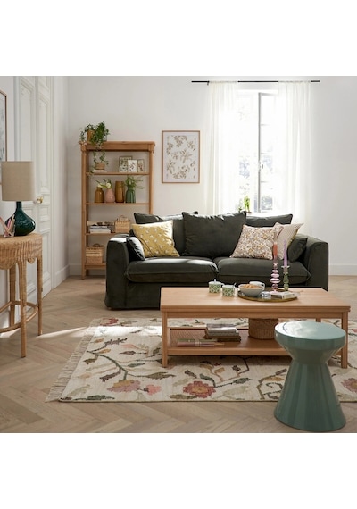 Altea Rattan Detaylı Masif Ahşap Orta Sehpa