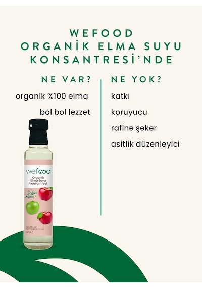 Organik Elma Suyu Konsantresi 340ml 0.75 LT - 2.5 LT - 12 KG