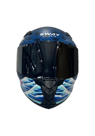 Sway Kapalı Sw 820 Dakar 5 Motosiklet Kaskı Mavi Turuncu