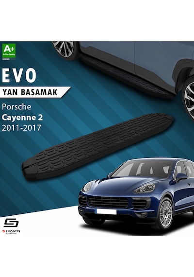 S-dizayn Porsche Cayenne 2 Evo Siyah Yan Basamak 193 Cm 2011-2017