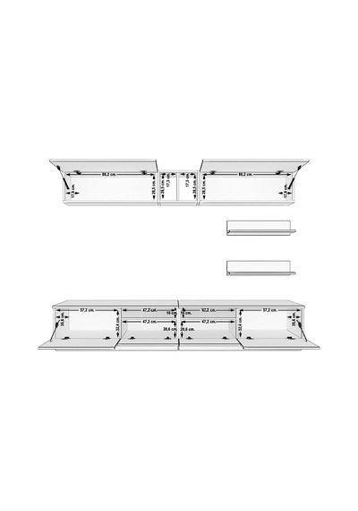 Decoraktiv Trendstyle 5220 Slm Tv Ünitesi Tv Sehpası Ceviz - Siyah
