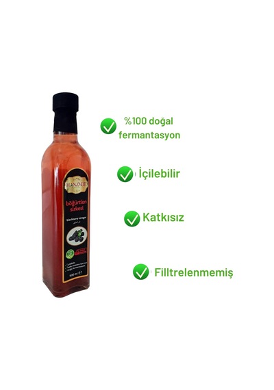 Böğürtlen Sirkesi 500 Ml Doğal Fermantasyon İçilebilir Katkısız Cam Şişe