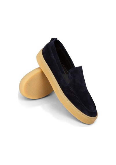 Deery Erkek Süet Lacivert Loafer Ayakkabı - 02047mlcvc01