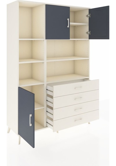 Hyperion Dolap 8 Raflı 4 Çekmeceli 3 Kapaklı 132x44x195 Aytaşı-antrasit/aytaşı Antrasıt/aytası Hyperion Dolap 8 Raflı 4 Çekmeceli 3 Kapaklı 132x44x195 Aytaşı-antrasit/aytaşı Antrasıt/aytası
