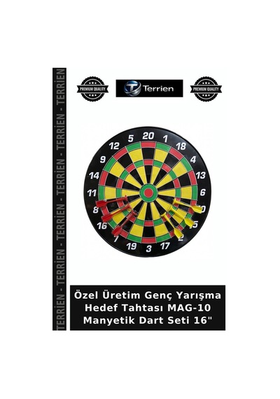 Özel Üretim Genç Yarışma Hedef Tahtası Mag-10 Manyetik Dart Seti 16"