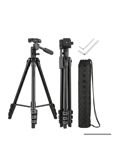 T02 Profesyonel Tripod Çok Fonksiyonlu 360 Döner Başlık Alüminyum Gövde 154 Cm Taşıma Çantalı 1 ADET