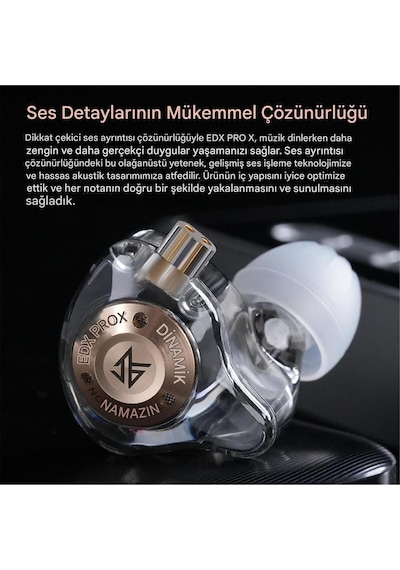 Kz Edx Pro X 1dd 10mm Kulak Içi Kulaklık Mikrofonlu Ve Type C Dönüştücü Kablo EDX Pro X