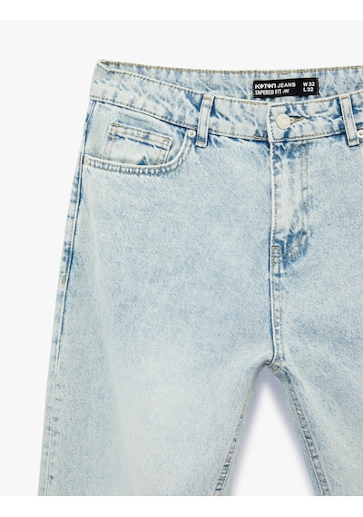 Koton Normal Bel Regular Fit Tapered Jean Pantolon - Joe Jean Açık İndigo 6sam40048nd Koton Normal Bel Regular Fit Tapered Jean Pantolon - Joe Jean Açık İndigo 6sam40048nd
