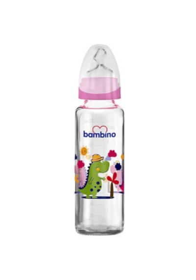 Bambino Blister B014 Cam Biberon 225 ML Pembe