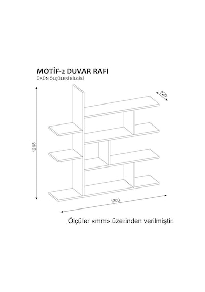 Dekorister Motif Kitaplık 2 Beyaz