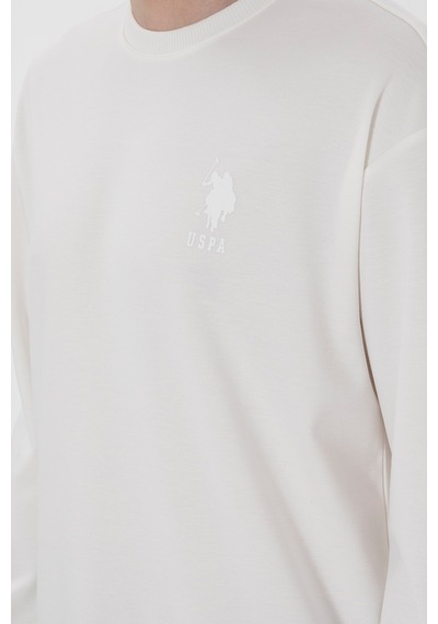 U.s. Polo Assn. Erkek Ekru Sweatshirt 50300048-vr184 Off Whıte Beyaz U.s. Polo Assn. Erkek Ekru Sweatshirt 50300048-vr184 Off Whıte Beyaz