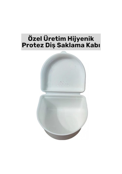 Yüksek Kaliteli KokuOluşumu  Delikli Kapak Hijyenik Protez Diş Saklama Kabı 4 Adet