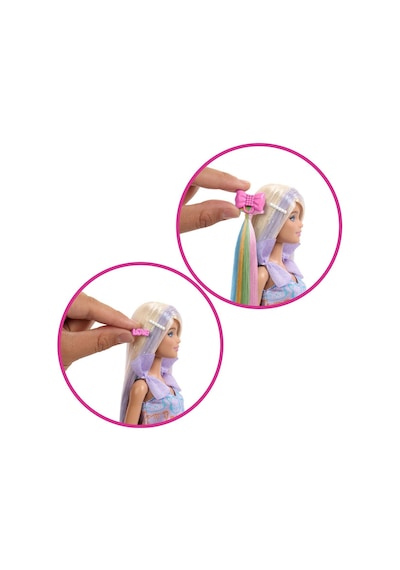 Jct72 Barbie Upuzun Muhteşem Saçlı Bebek - Saç Tasarım Oyun Seti 10pcs Mixed
