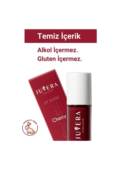 Juvera Lip Gloss Cherry 3 İn 1 Nemlendirici Renkli Dudak Parlatıcısı, 5 Ml