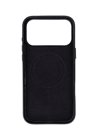 Bloomcase Premium Mono Obsidian Black Apple iPhone Uyumlu 17 Pro Max/ 18 Pro Max 6.9" Hakiki Deri Magsafe Kılıf Siyah