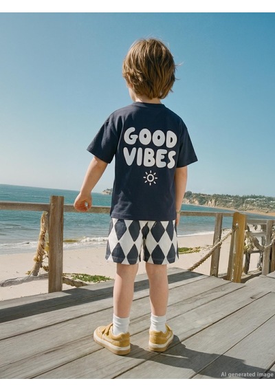 Civil Boys Cool Vibes Baskılı 2'Li 3 -9 Yaş Takım  - Haki 17285000126S1