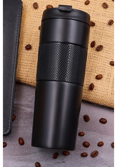 French Press Özellikli 450ml Çelik Termos Çok Renkli